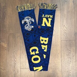 Navy Blue and Yellow 'Go Navy' Scarf - Beat Army - Thick Scarf